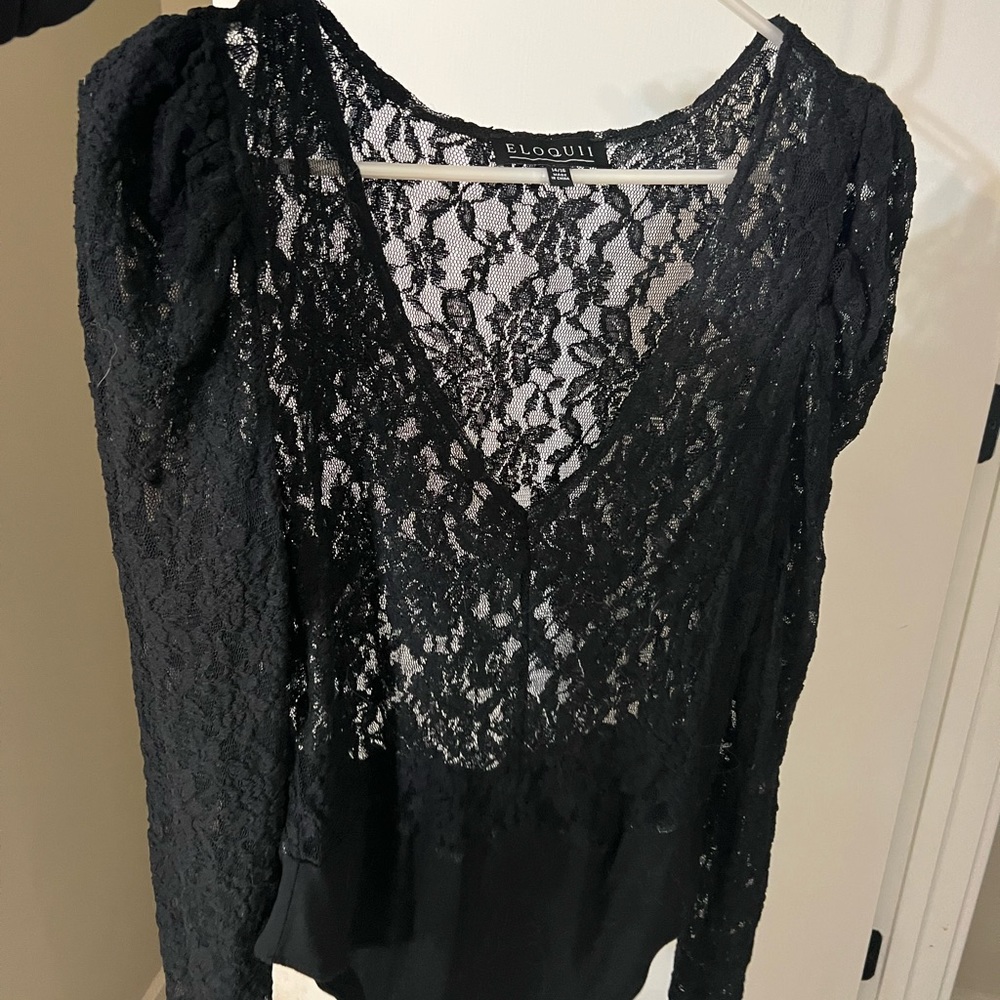 Black lace bodysuit